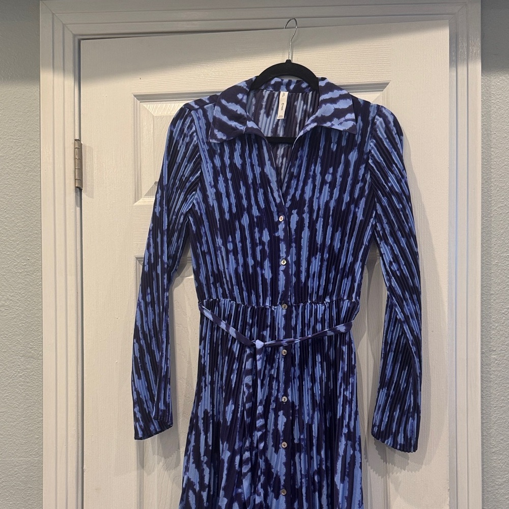 Mango Blue and Black Maxi Dress